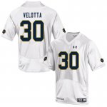 Notre Dame Fighting Irish Men's Chris Velotta #30 White Under Armour Authentic Stitched College NCAA Football Jersey HBT1199WI